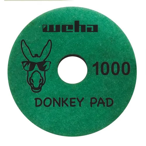 Weha 4" Donkey Quartz Face Polish Surface Polishing Pad — Hook & Loop Diamond Scratch-Repair Pad