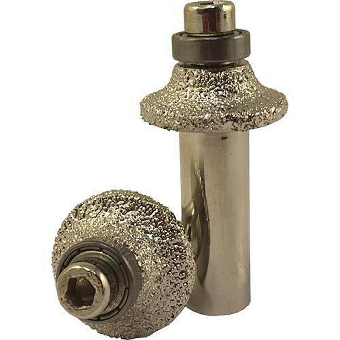 Weha Vacuum Brazed Diamond Radius Router Bit 1/2 inch Shaft for Granite Edge Profiling