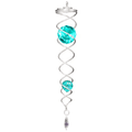 Wind Spinner - Silver Aqua Crystal Twister