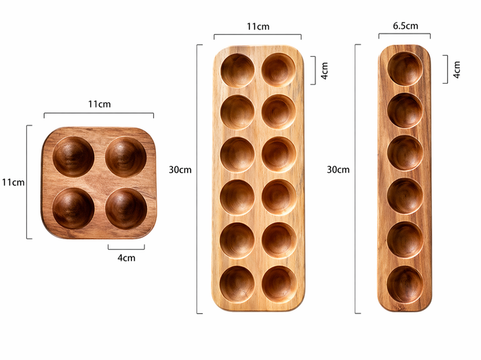 Wooden Egg Storage Tray - 6 Eggs