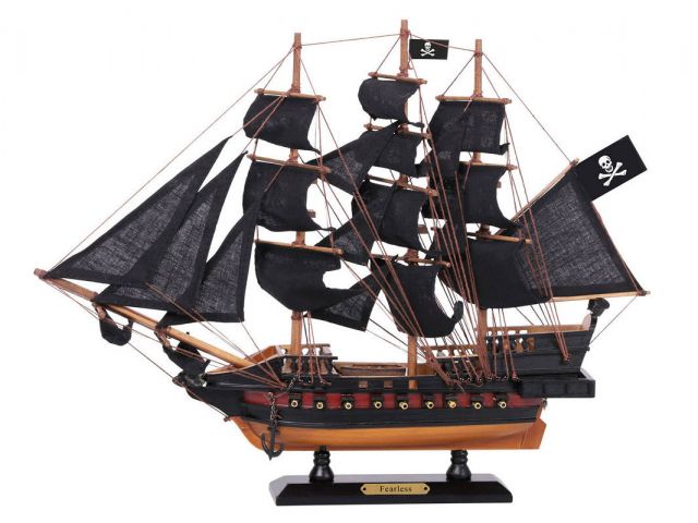 Wooden Fearless Black Sails Limited Model Pirate Ship 15"