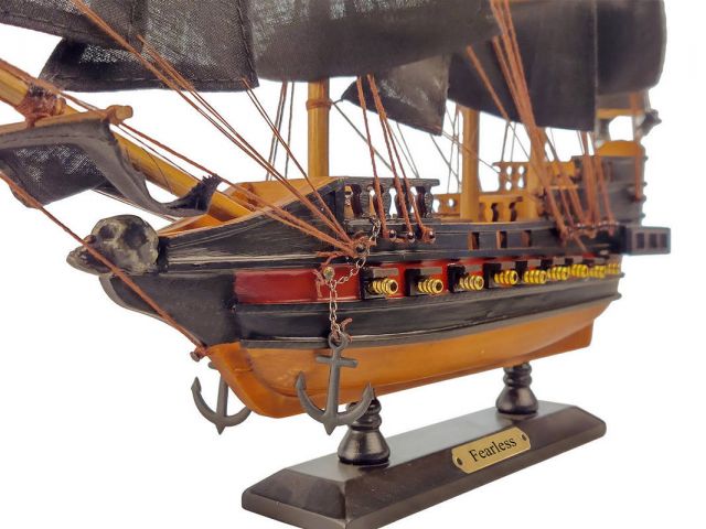 Wooden Fearless Black Sails Limited Model Pirate Ship 15"