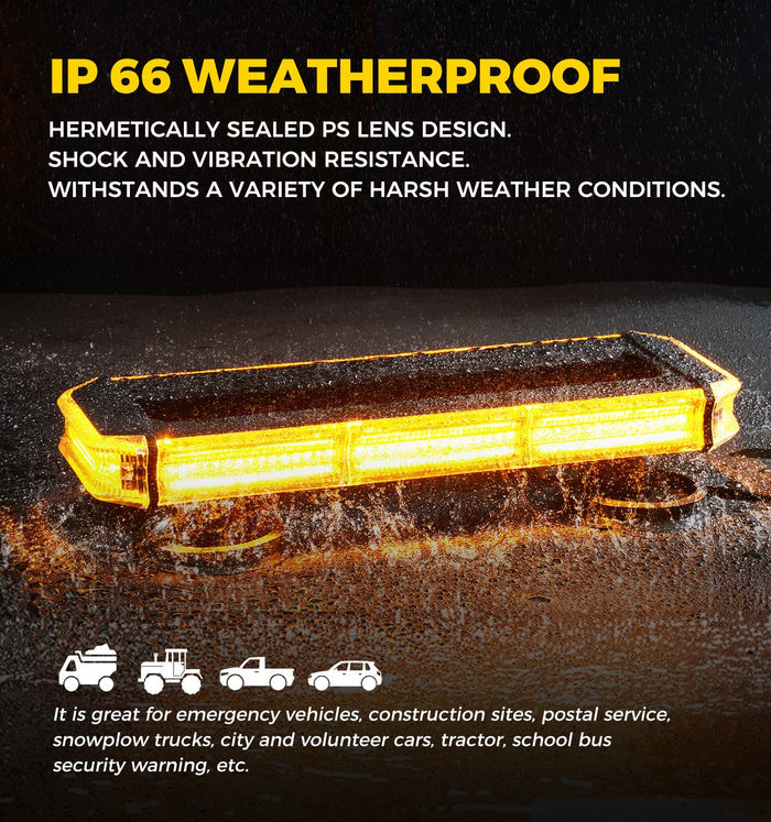 Xprite 14 inch LED Rooftop Emergency Strobe Light