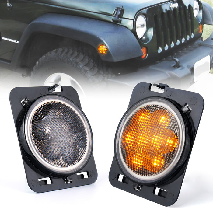 Xprite LED Side Marker Fender Lights for 2007–2018 Jeep Wrangler JK/JKU | Plug & Play