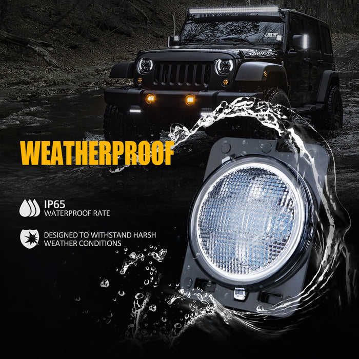 Xprite LED Side Marker Fender Lights for 2007–2018 Jeep Wrangler JK/JKU | Plug & Play