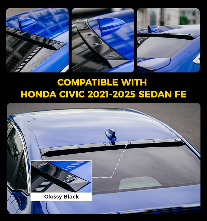 Xprite Rear Roof Spoiler Compatible with Honda Civic - AP-TOPWING-G1-CF