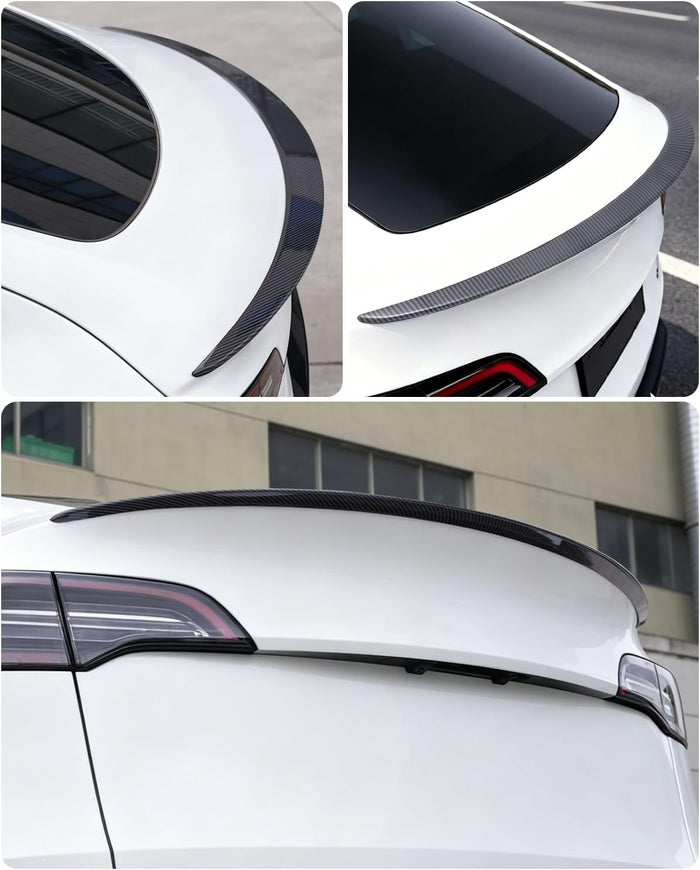 Xprite Tesla Model Y Rear Trunk Spoiler 2020–2024 Glossy Carbon Fiber OEM Style Wing