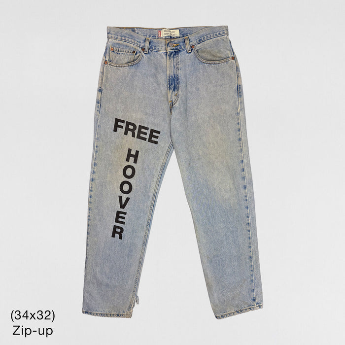 Yeezy 2021 Vintage 'Free Hoover' Levi's Denim In Light Wash